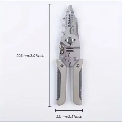 Multi-Function Wire Stripper and Cutter 10-in-1 Electrical Tool with Wire Cutting,