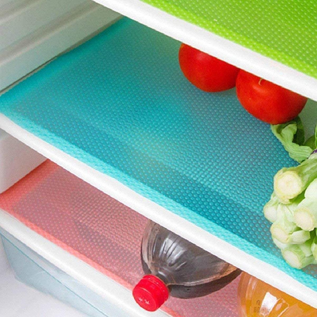 Anti-Slip Fridge Sheet Roll 45x150cm Spill-Proof Refrigerator Liner for Organized