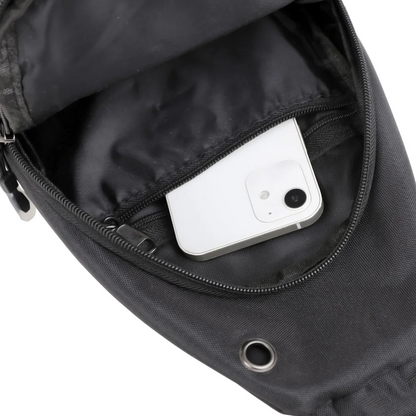 Minimalist Black Crossbody Sling Bag Lightweight &amp; Stylish Travel Chest Pack