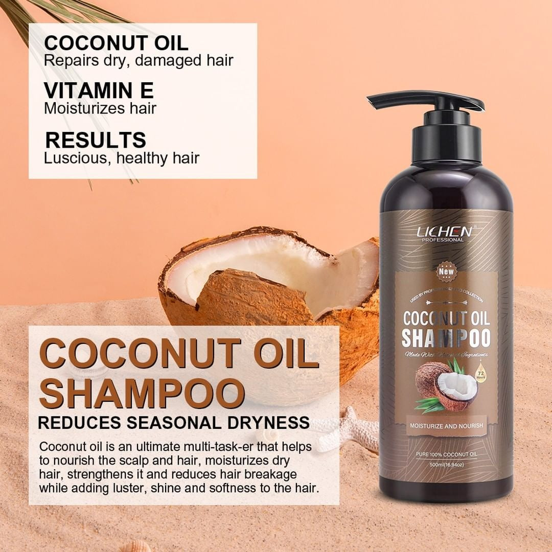 Lichen Hair Shampoo - Lichen Coconut Oil Shampoo, Sulfate Free, Paraben Free,