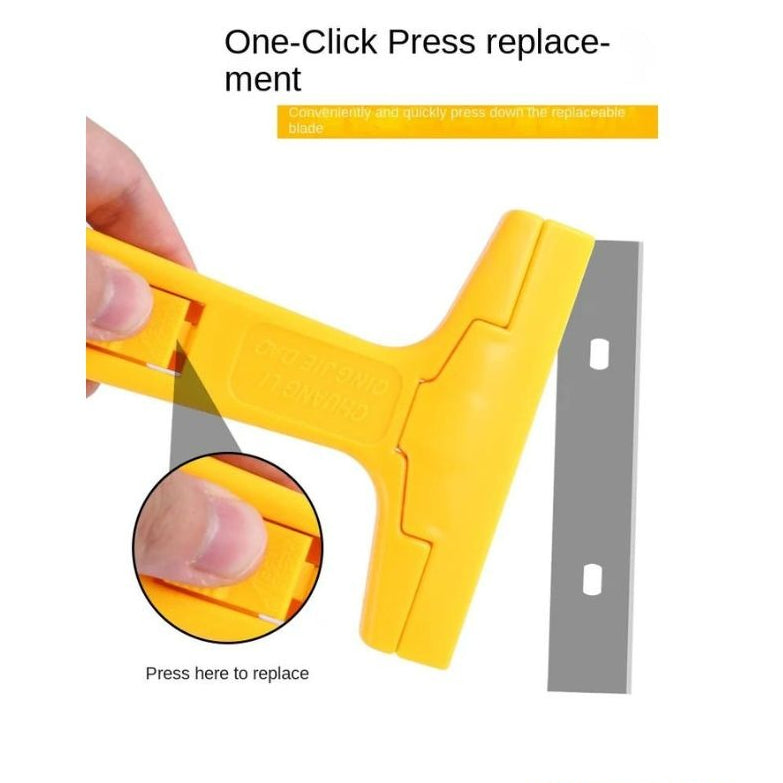 Heavy-Duty Razor Blade Scraper Tool for Removing Labels, Stickers, Caulk, Adhesive &amp;