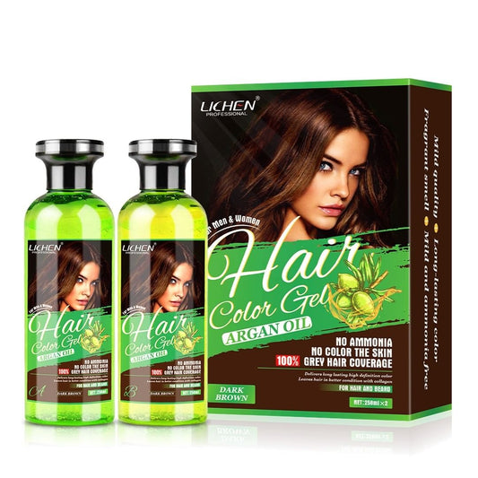 Hair Color Gel Long-Lasting Natural Hair Dye with Smooth Coverage &amp;