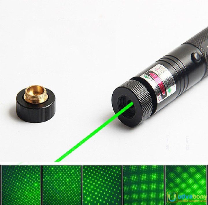 High-Power 303 Green Laser Pointer with Adjustable Focus Rechargeable 3.7V Battery, - CheckNpays