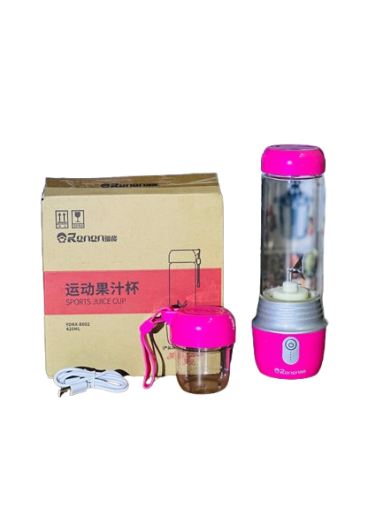 Imported Rechargeable Portable 420ml Blender with 6 Blades - Portable Blender with