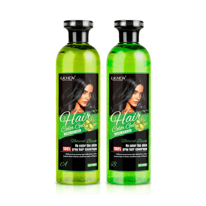 Lichen Professional Hair Color Gel 500ML Rich, Long-Lasting Black &amp; - CheckNpays