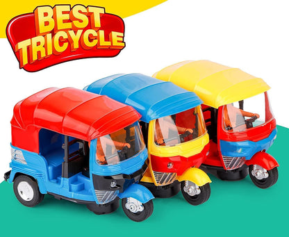 Musical Electric Tricycle Rickshaw Toy for Kids Battery Operated with Front