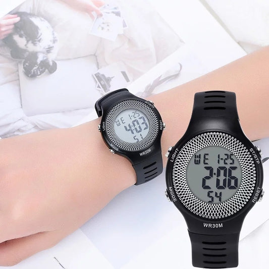 Silicon Digital Watch - Waterproof, Luminous Display, Automatic Movement, Sporty Design, No - CheckNpays