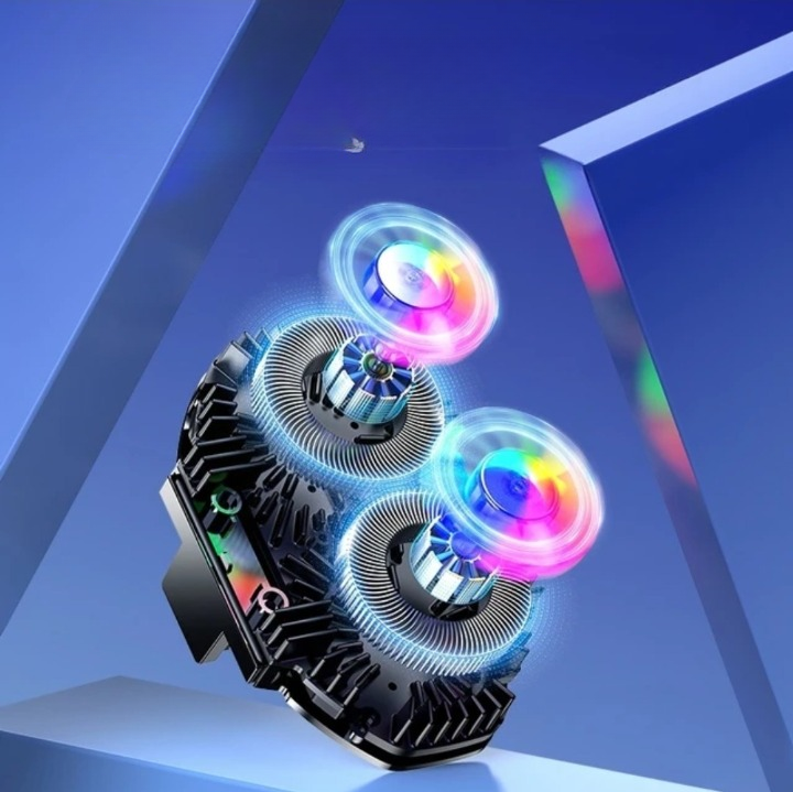 FS06 Semiconductor Cooling Mobile Phone Cooler Radiator Dual Fans Digital Display for