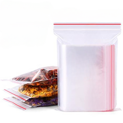 Pack Of 100 Pcs Clear Plastic Zipper Bags 7x10 Inch 2