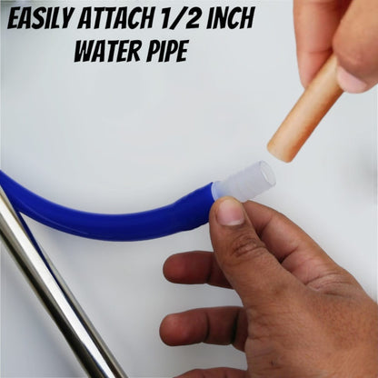 6ft Extendable  Steel Solar Panel Cleaning Brush with Water Flow System Long