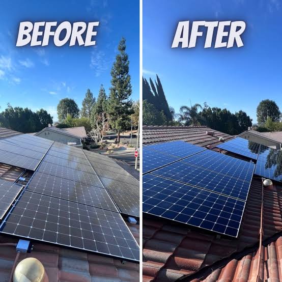 6ft Extendable  Steel Solar Panel Cleaning Brush with Water Flow System Long