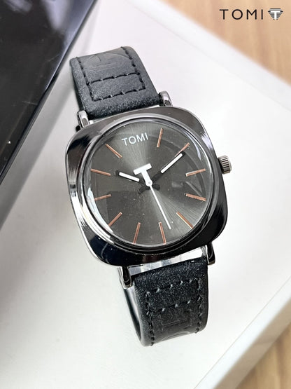 TOMI Original Leather Strap Watch Waterproof | Box Included | Elegant - CheckNpays