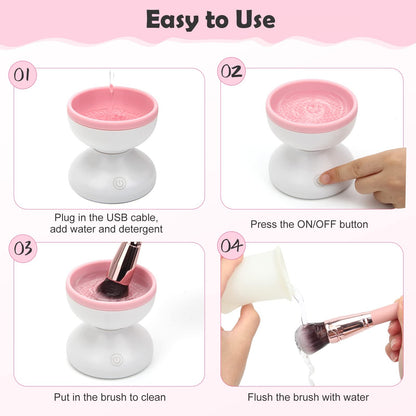 Electric Makeup Brush Cleaner Machine Gentle And Efficient Cleaning USB Powered Electric