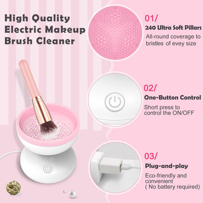 Electric Makeup Brush Cleaner Machine Gentle And Efficient Cleaning USB Powered Electric