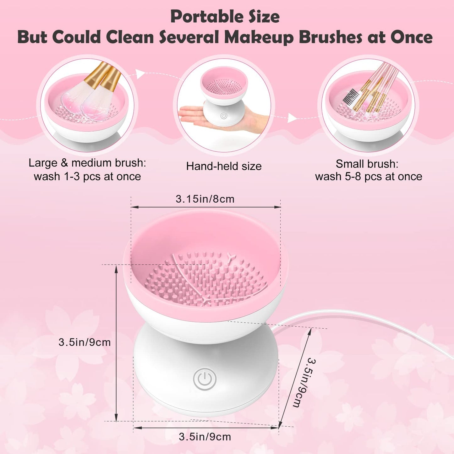 Electric Makeup Brush Cleaner Machine Gentle And Efficient Cleaning USB Powered Electric