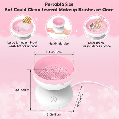 Electric Makeup Brush Cleaner Machine Gentle And Efficient Cleaning USB Powered Electric