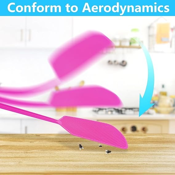 Pack of 6 Telescopic Stainless Steel Fly Swatter Long Handle Mosquito