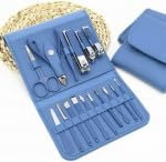 Brandomatic Manicure Kit, 16-in-1, Nail Clippers, Cuticle Scissors, Nail Files, Nail Polish