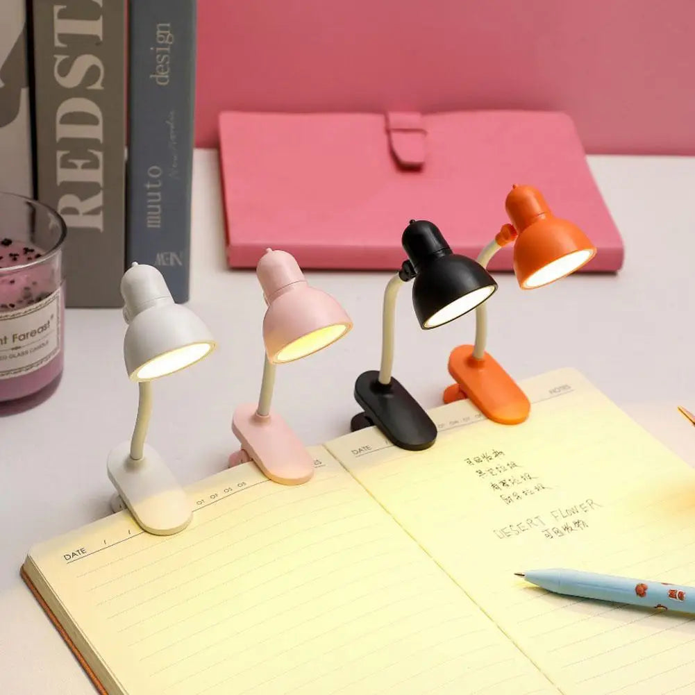 Mini Book Light with Clip Portable LED Reading Lamp Travel Bedroom Night