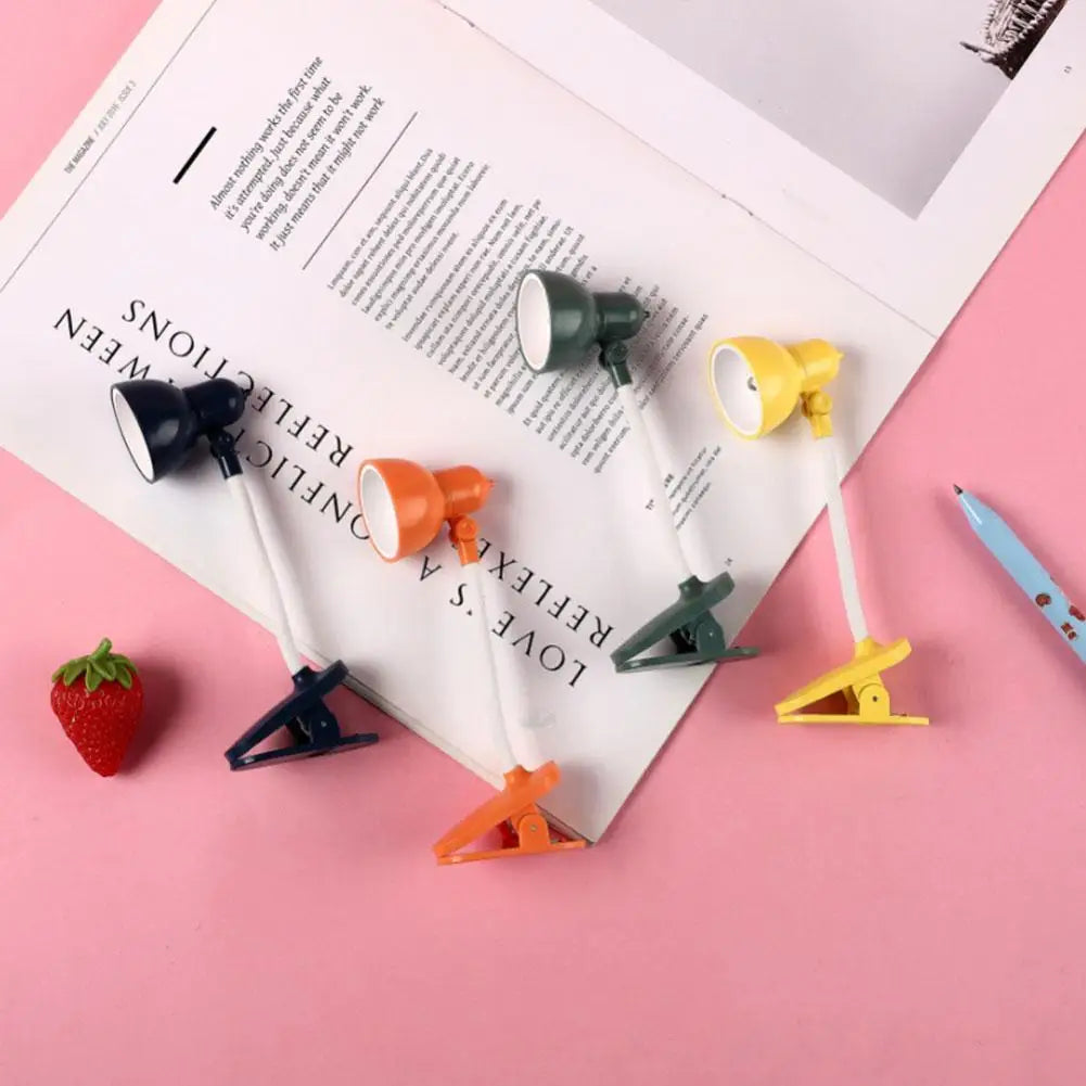 Mini Book Light with Clip Portable LED Reading Lamp Travel Bedroom Night