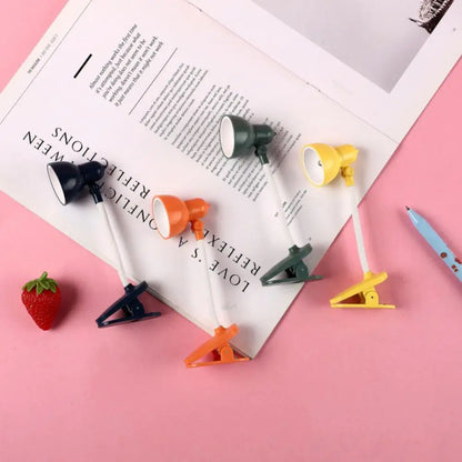 Mini Book Light with Clip Portable LED Reading Lamp Travel Bedroom Night
