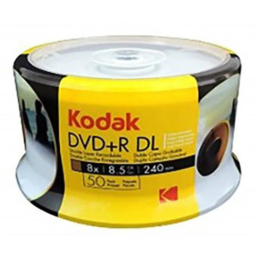 Kodak, DVD+R DL Blank Discs, Pack of 50-DiscsKodak, DVD+R DL Blank Discs