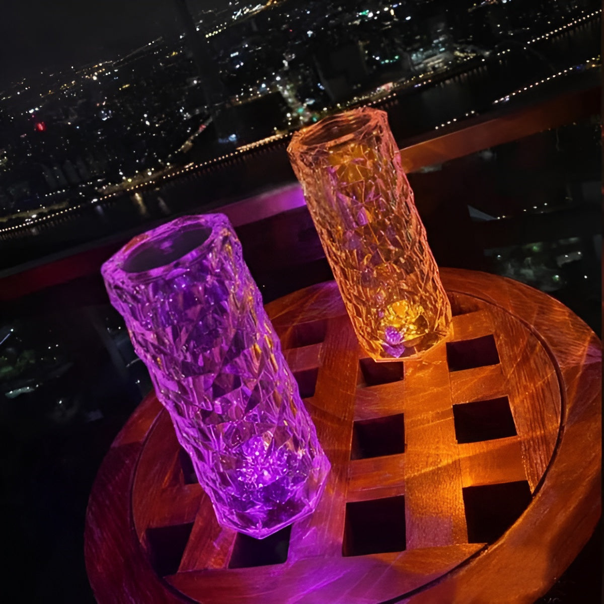 16 Colors Diamond Rose Crystal Lamp Bedside Acrylic Table Lamp |