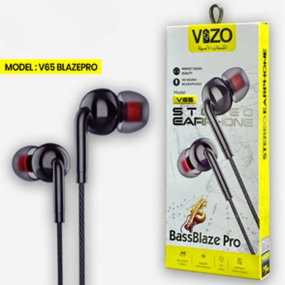 V65 Blaze Pro Wired Stereo Earphones | Best Quality Hand Free