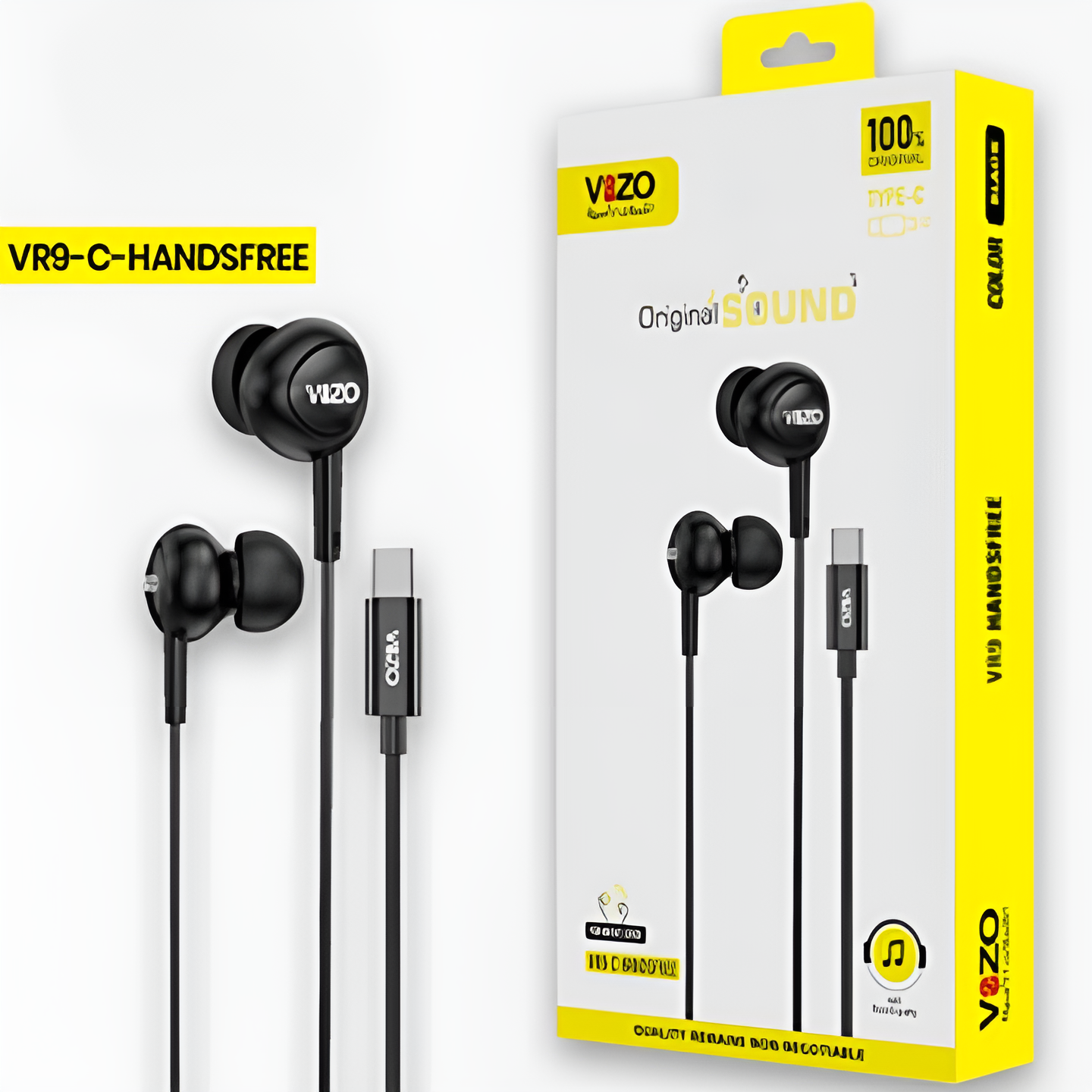 VR9-C Handsfree Premium Type-C Wired Earphones | Best Quality Earphones |