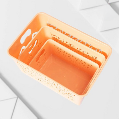 Pack of 3 Smile basket | Storage Organizer Basket | Multipurpose