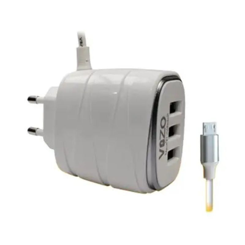 V16-Micro USB 4A Smart Fast Charger (3 USB Ports + Built-in