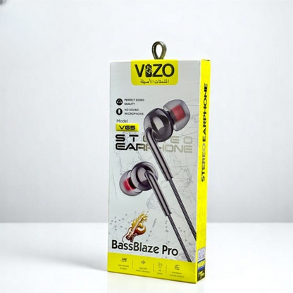 V65 Blaze Pro Wired Stereo Earphones | Best Quality Hand Free