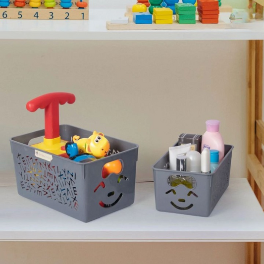 Pack of 3 Smile basket | Storage Organizer Basket | Multipurpose