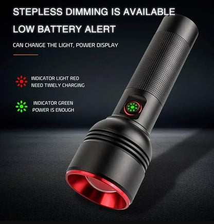 CB2208 Aluminium Alloy Flashlight 1000w Wick with 26650 Battery Strong, Durable Light