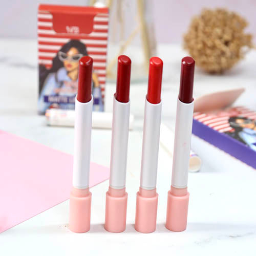 4 Pcs High Pigment Warda Beauty Little Smoke Mate Lipstick - Random