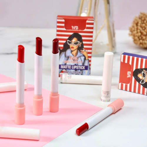 4 Pcs High Pigment Warda Beauty Little Smoke Mate Lipstick - Random