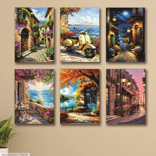 Pack Of 6 Sticky Wooden Canvas Frames For Wall Decore Aesthatic Art