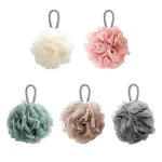 (1 pcs)Soft Mesh Bath Sponge Exfoliating Body Scrubber Random color -