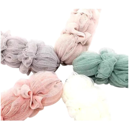 Premium Exfoliating Loofah Sponge Long Handle Shower Pouf for Body &amp;