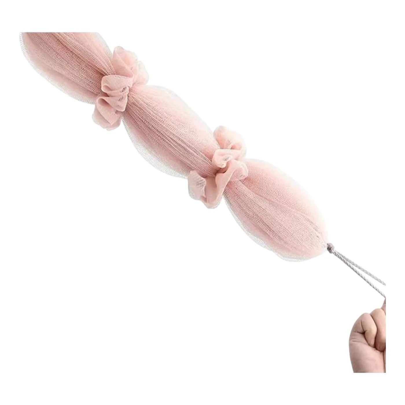 Premium Exfoliating Loofah Sponge Long Handle Shower Pouf for Body &amp;