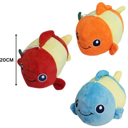 Clownfish Design Pet | Smiling Stuff Fish Squeaky Plush Toy - 20cm