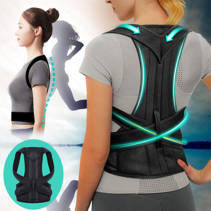 Back pain belt and support Posture Corrector Shoulder Support Belt Upper and Lower Back Pain Relief - M