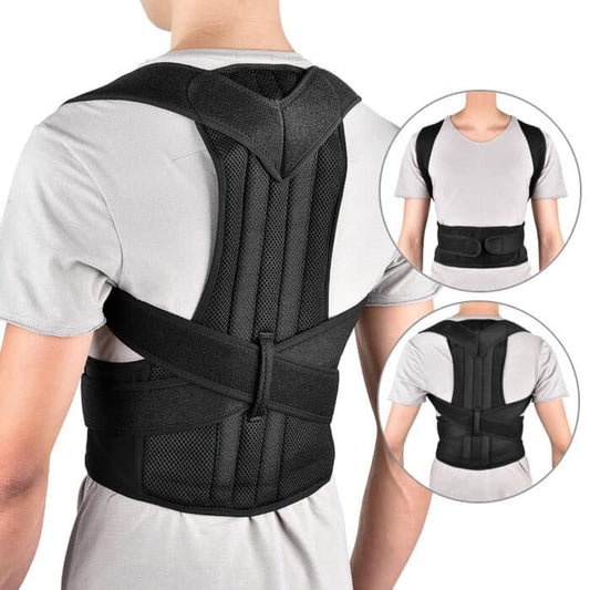 Back pain belt and support Posture Corrector Shoulder Support Belt Upper and Lower Back Pain Relief - L