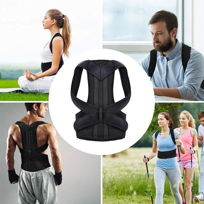 Back pain belt and support Posture Corrector Shoulder Support Belt Upper and Lower Back Pain Relief - XL