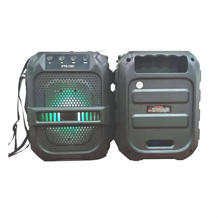 GTS-1191 10W Wireless Portable Bluetooth Speaker with 6.5" Subwoofer, FM Radio, 1200mAh
