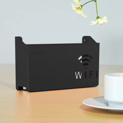 WiFi Router Shelf &amp; Cable Organizer Wall-Mount ABS Plastic Storage Box