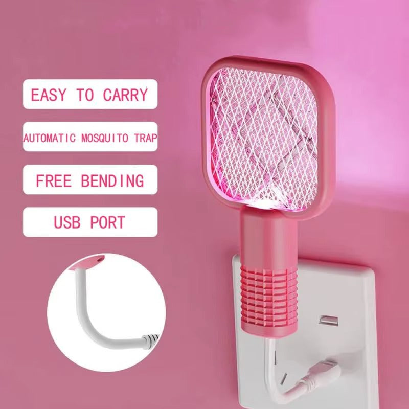 Mini USB Rechargeable Mosquito Racket with UV Light Portable Electric Bug