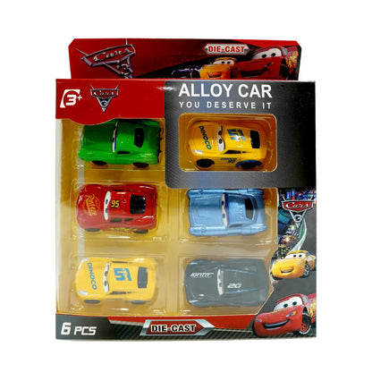 6-Piece Mini Metal Alloy Car Dinky Set Durable Die-Cast Toy Vehicles
