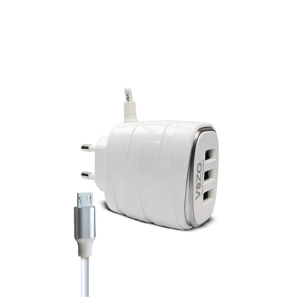V16-Micro USB 4A Smart Fast Charger (3 USB Ports + Built-in
