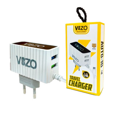 Kw300 2.4A Fast Travel Charger | Android Phone Charger with Data Cable